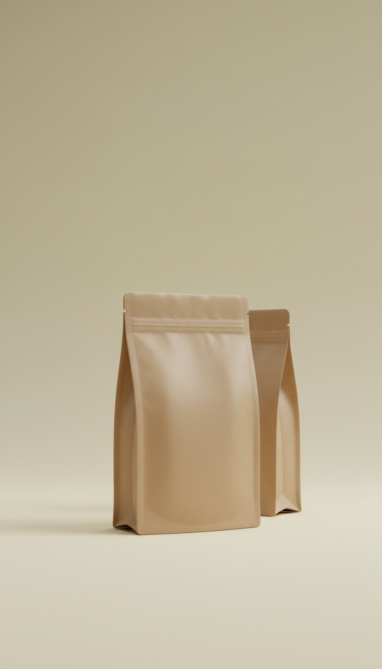 Compostable Kraft Stand-Up Pouch Matte Finish