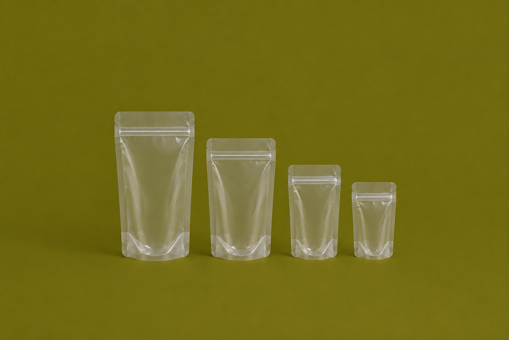 CLEAR Stand Up Pouch | Home Compostable Film | NZ MADE