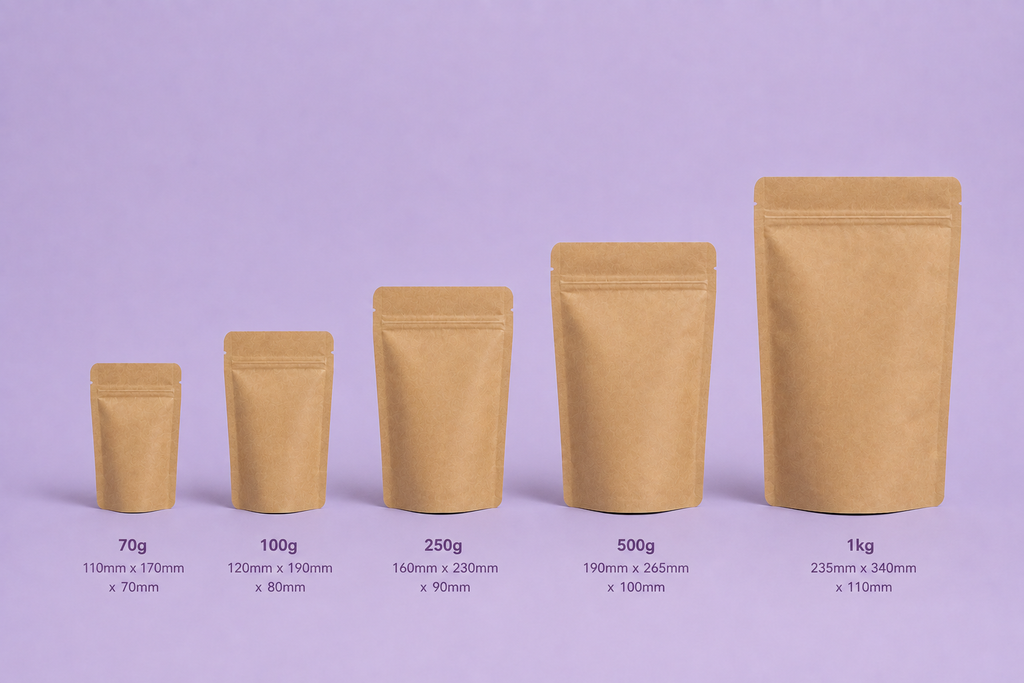 KRAFT Stand Up Pouch | Home Compostable Film | Made in NZ