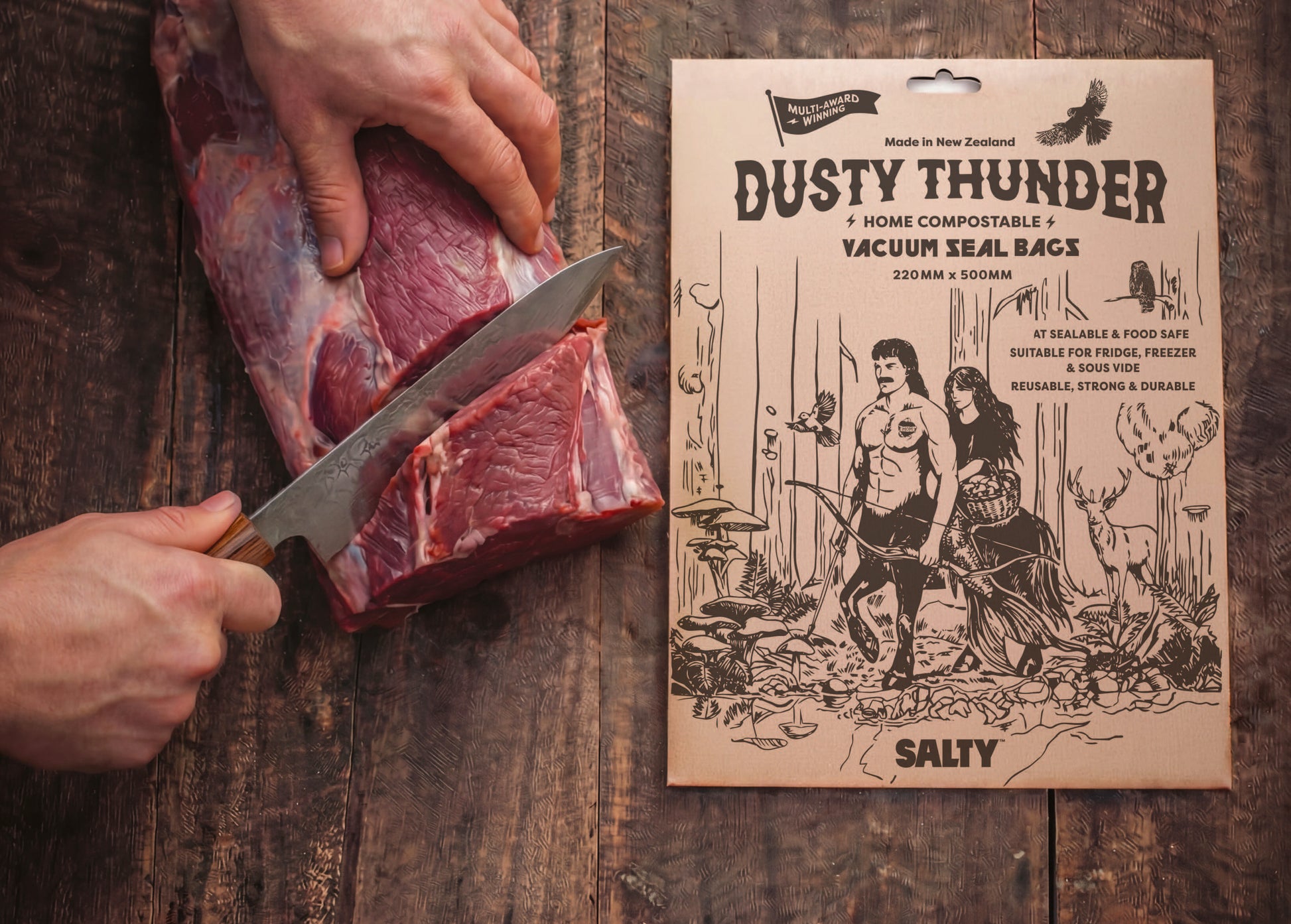 MISTY 2.0 & DUSTY THUNDER Vacuum Seal Bag | NOW Certified AS5810 Home Compostable
