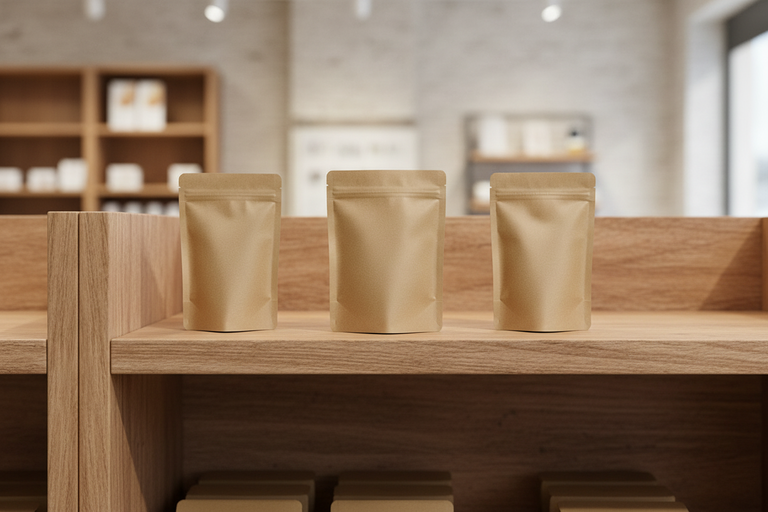 Stand Up Pouch Sample Pack | ALL STYLES | Made From AS5810 Home Compostable Film