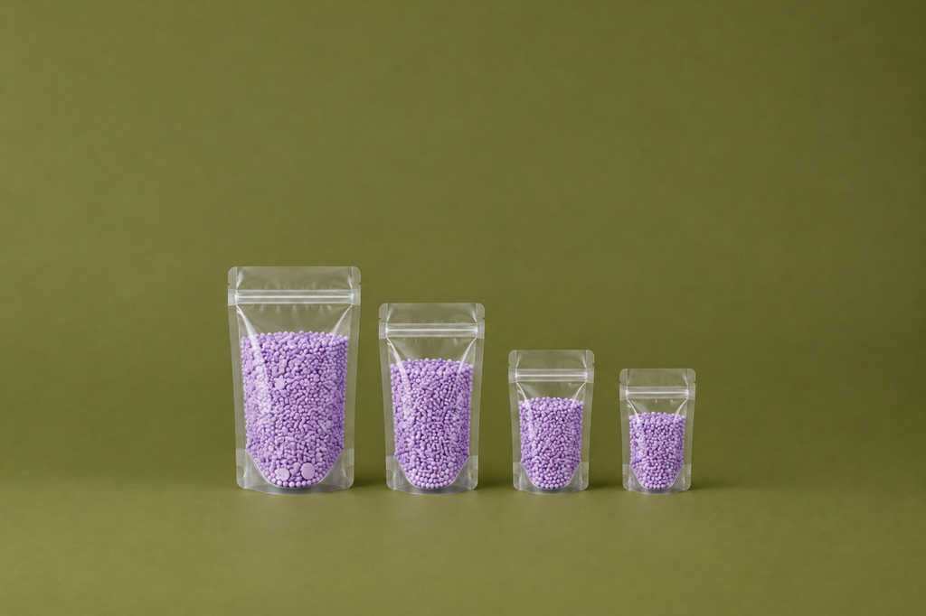CLEAR Stand Up Pouch | Home Compostable Film | NZ MADE