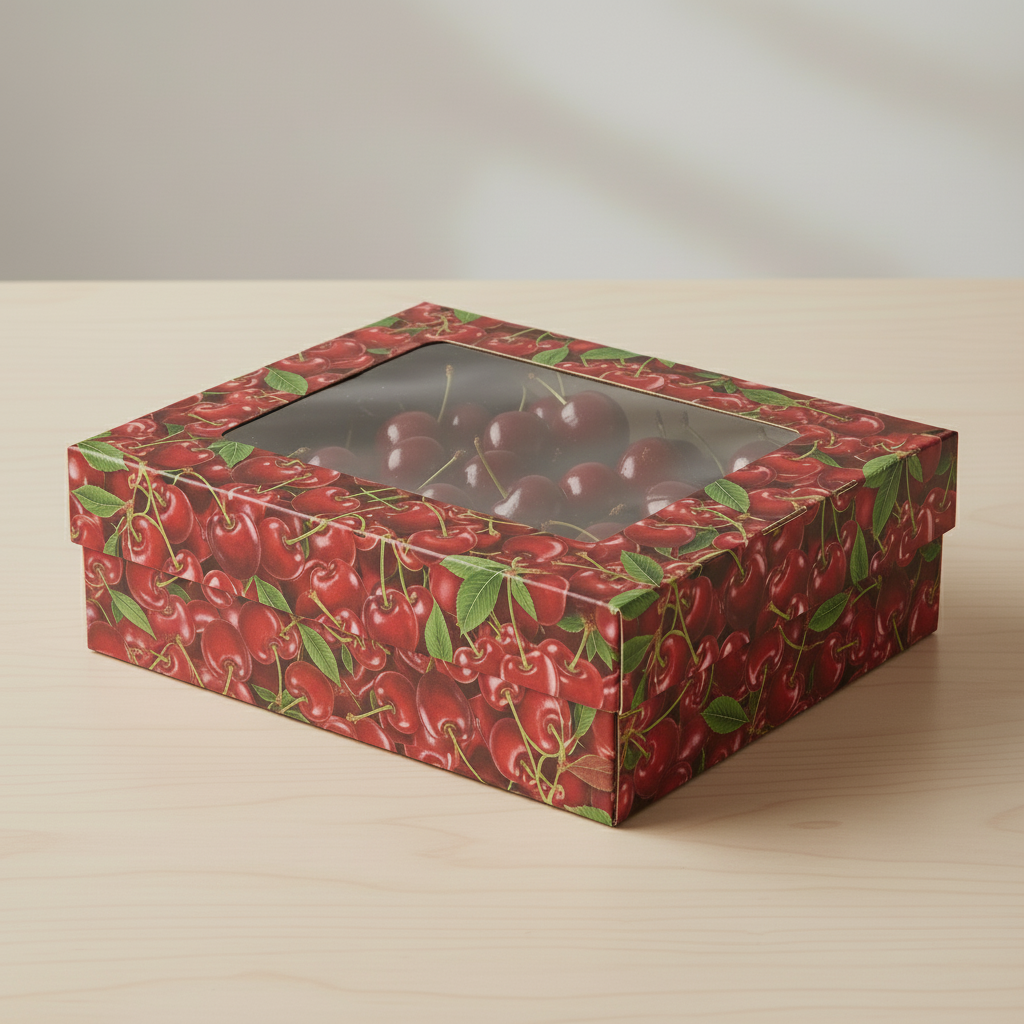 add cherries to the bottom of the box