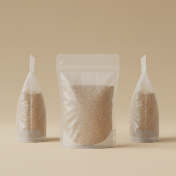 Compostable Clear Stand-Up Pouch Minimal Design